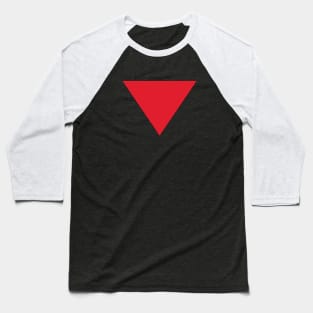 Inverted Red Triangle Baseball T-Shirt
